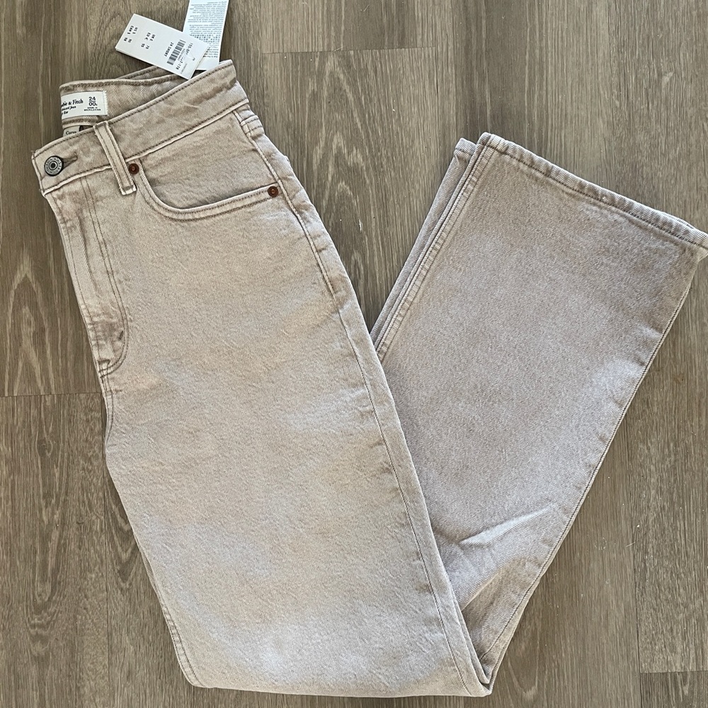 Abercrombie & Fitch Tan Straight Leg Jeans